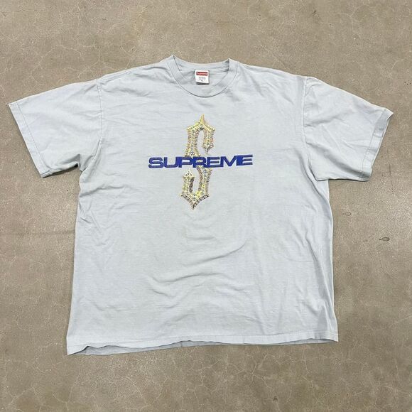 Supreme Diamond Tee Pale Blue XL FW21T40 Authentic NWT Streetwear Grail - Picture 3 of 4